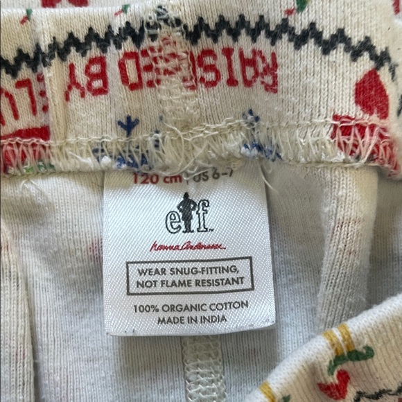 Hanna Andersson Elf pajama set - size 6-7 - Picture 3 of 12
